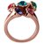 Anillo Multicolor Cristales Swarovski Baño Oro Rosado Farcelli Jewelry