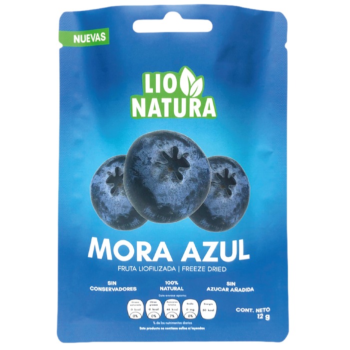Mora Azul / Blueberry Liofilizada Enteras Botana Crujiente 100% Natural