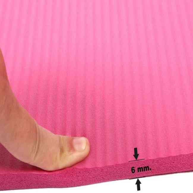 Tapete de Yoga y Pilates Resistente de 165 cms X 61.5 cms con 6 mm de Grosor con Textura Antiderrapante
