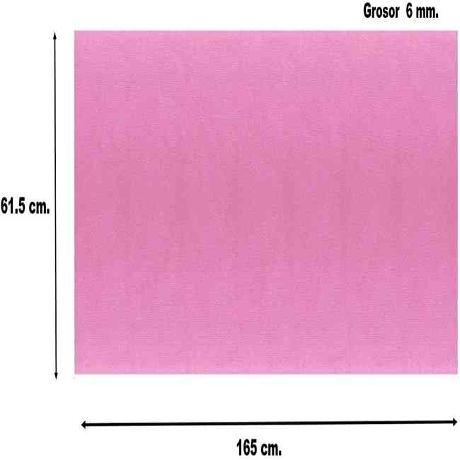 Tapete de Yoga y Pilates Resistente de 165 cms X 61.5 cms con 6 mm de Grosor con Textura Antiderrapante