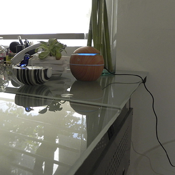 Humidificador Aromatizante, Difusor de Aceites, LBP, Ultrasónico, Esfera, LED.