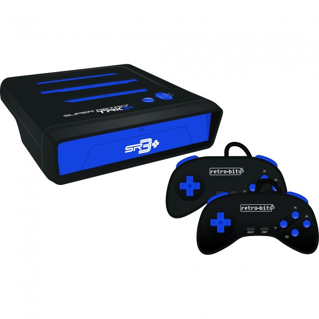 Consola Super Retro Trio Plus Galaxy Edition para cartuchos de NES SNES y Genesis Retro-Bit