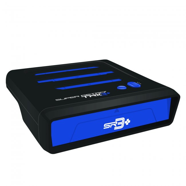 Consola Super Retro Trio Plus Galaxy Edition para cartuchos de NES SNES y Genesis Retro-Bit