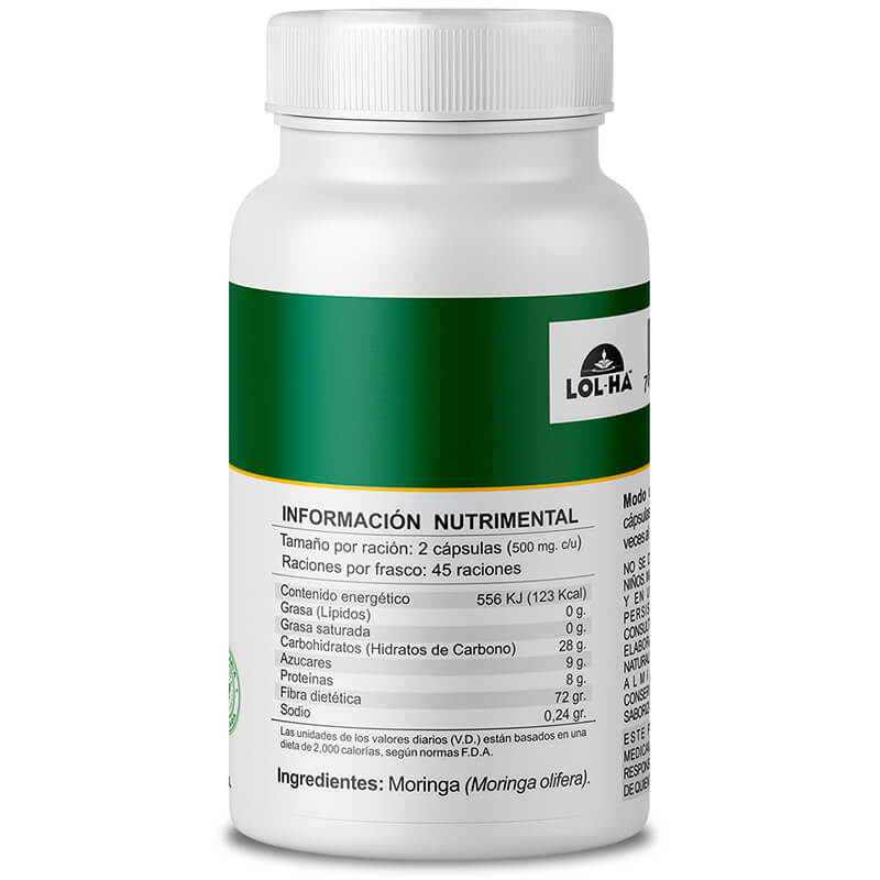 Morin Yang Moringa Capsulas 500mg 90 capsulas Fortalecido con Vitaminas Sanarlab