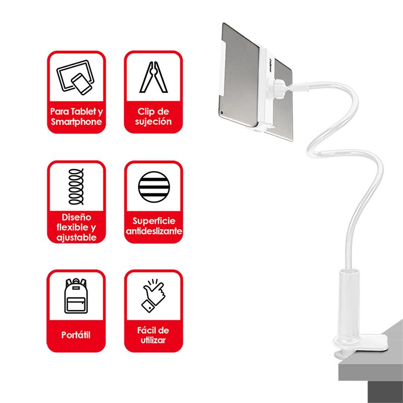 Soporte para Tablet Y Celular Flexible Tipo Brazo Redlemon