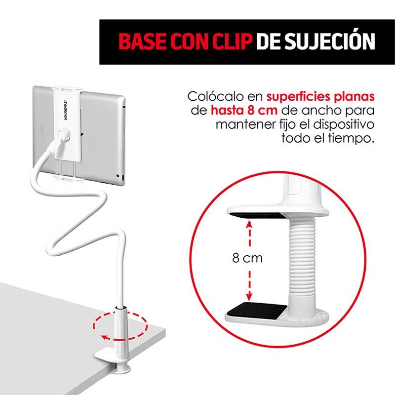 Soporte para Tablet Y Celular Flexible Tipo Brazo Redlemon