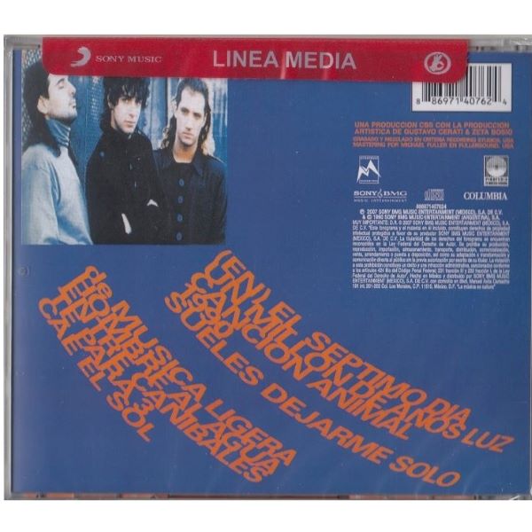 CD Soda Stereo~ Canción animal