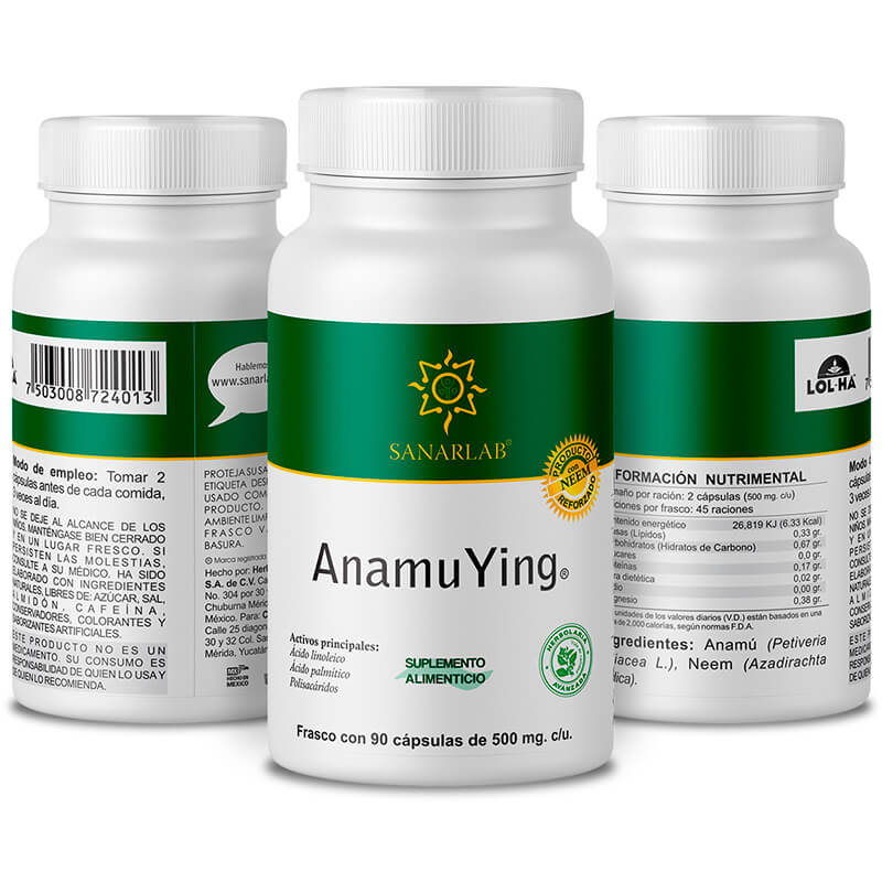 Anamu Ying Capsulas de Anamu Organico y Neem Organico 90 capsulas Sanarlab