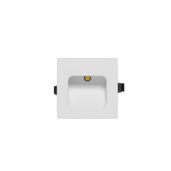 Luminario LED tipo cortesía para empotrar en muro, 1 W luz cálida (3 000 K), blanco  - Illux