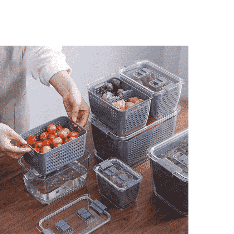 Recipientes De Almacenamiento Acrilico Refri/conge Set 3 Pza