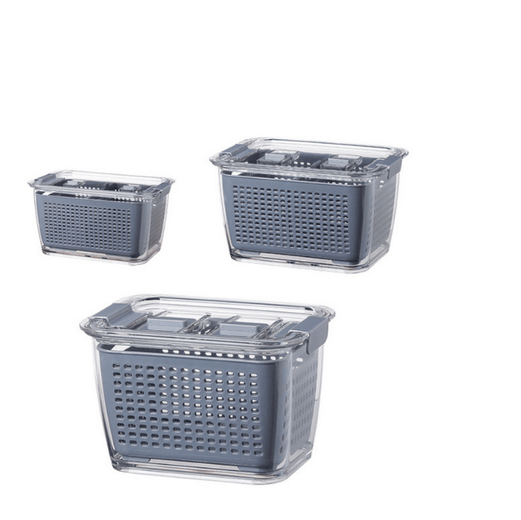 Recipientes De Almacenamiento Acrilico Refri/conge Set 3 Pza