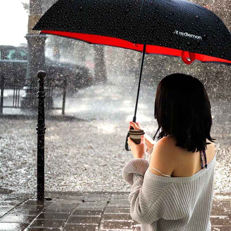 Paraguas Invertido Doble Refuerzo Sombrilla Resistente Redlemon