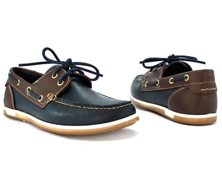 Top Sider Mocasín Marinero Caballero Cómodos Combinados Piel