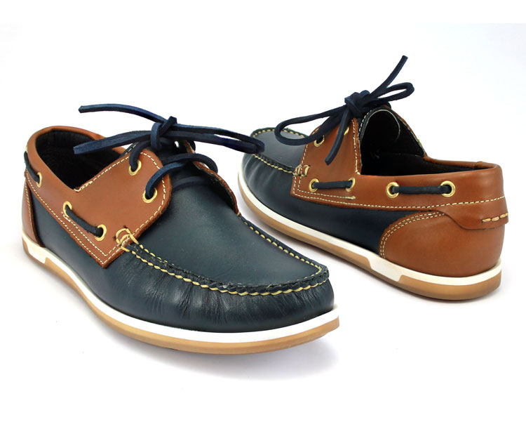 Top Sider Mocasín Marinero Caballero Cómodos Combinados Piel