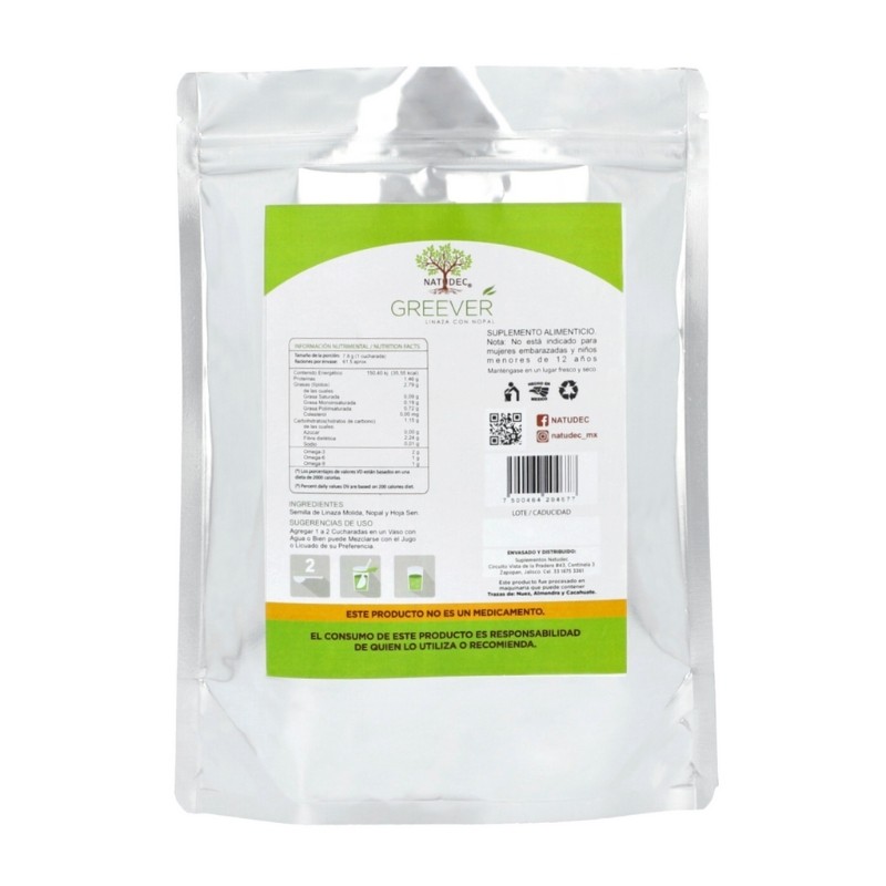 Greever_ Linaza con Nopal_ Fibra 100% Natural
