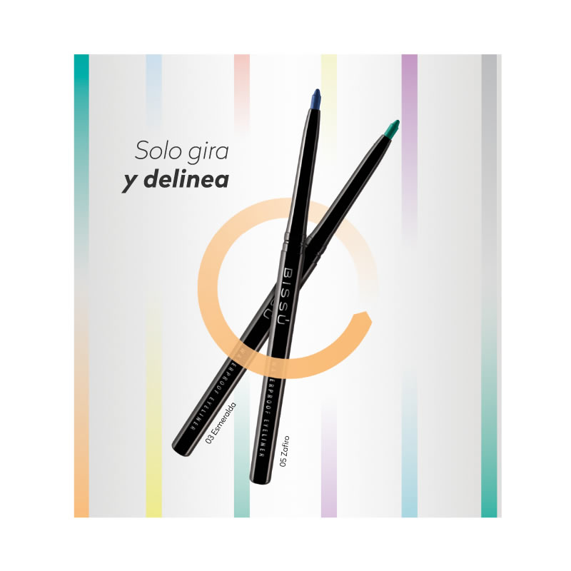 Delineador Retráctil Para Ojos Bissú Trazo Preciso Variedad de Tonos