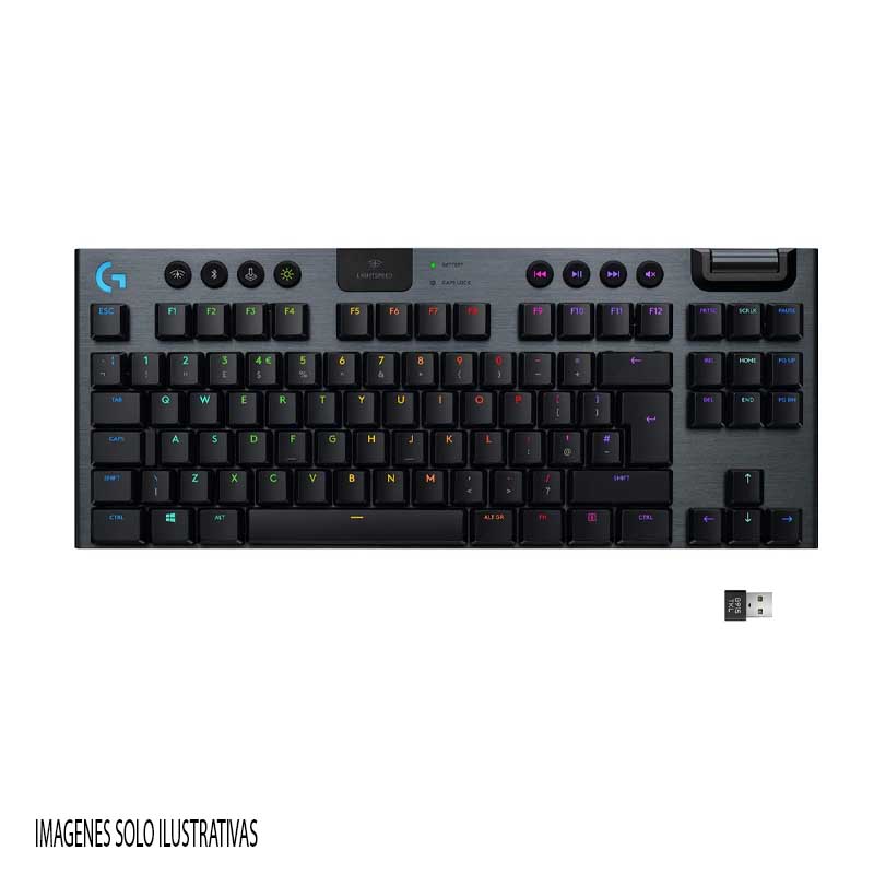 TECLADO GAMER USB/BT LOGITECH G915 TKL MEC NEGRO RGB ESP 920-009495 
