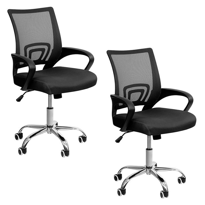 Silla de Oficina Asiento Ergonomico Antitranspirante 2 pzs
