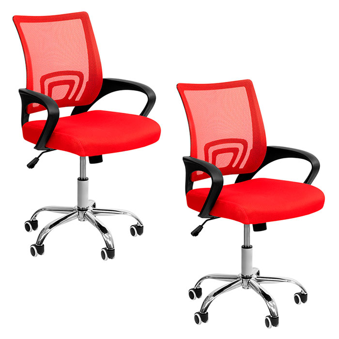 Silla de Oficina Asiento Ergonomico Antitranspirante 2 pzs