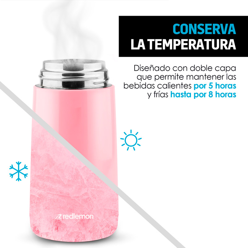Termo para Niños Acero Inoxidable Antiderrame 380 ml Redlemon.