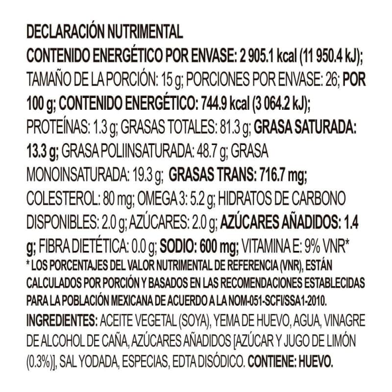Aderezo de Mayonesa McCormick con Jugo de Limón 3 pzas de 390 g