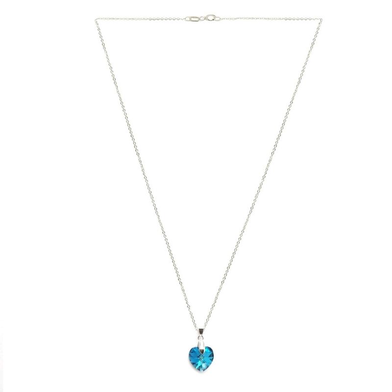 Juego de collar y aretes Azul de Plata .925 Joyería Zvezda