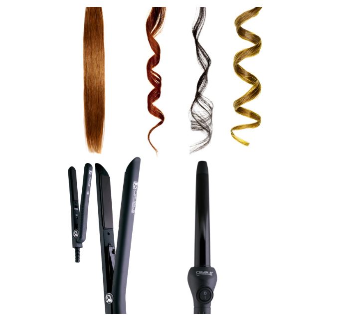 Full Set Plancha, Rizadora Y Plancha Mini Black Royale