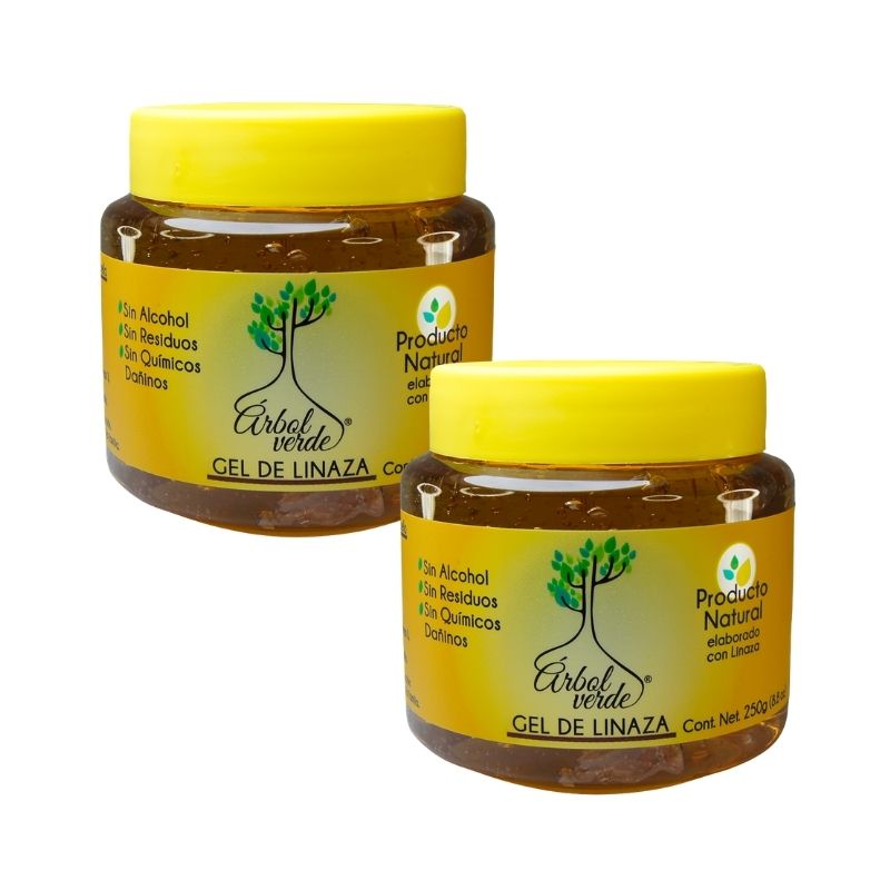 Gel Natural de Linaza 250 gr 2-Pack Árbol Verde
