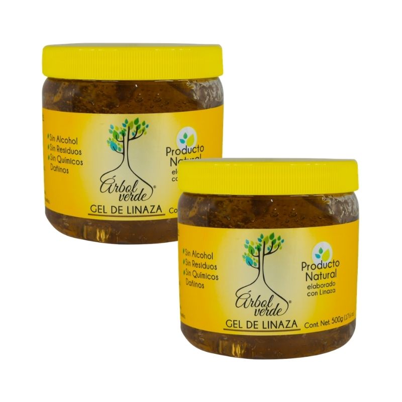 Gel Natural de Linaza 500 gr 2-Pack Árbol Verde