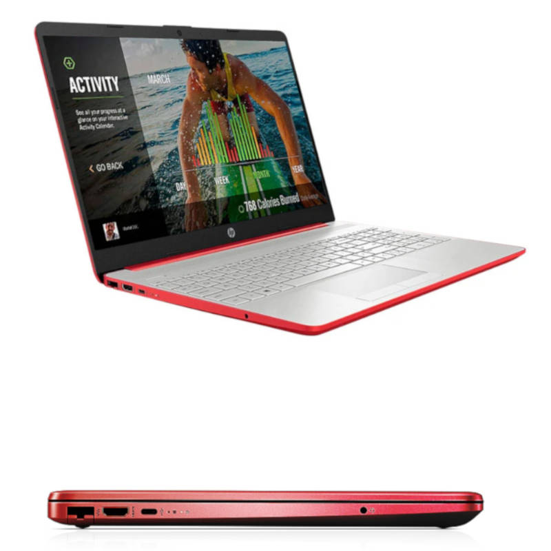 Laptop HP Pavilion 15.6 128GB SSD 4GB RAM Pentium Silver Rojo