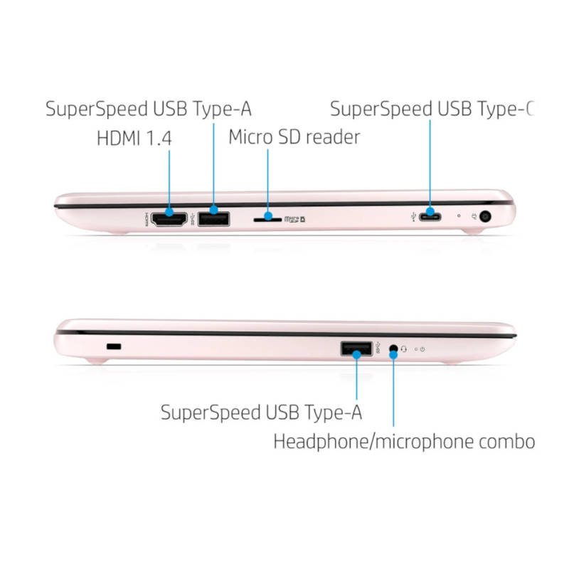 Laptop Hp Stream 11.6 Pulgadas 64gb Emmc 4GB Ram Intel Celeron N4020 Rose Pink