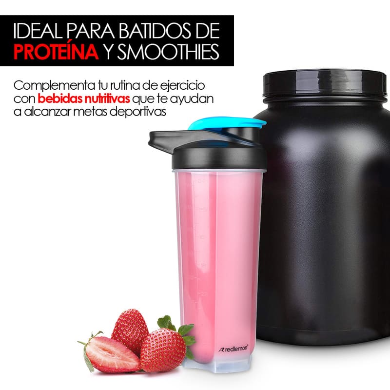 Botella Mezcladora Shaker Proteína Hermética 700 ml Redlemon
