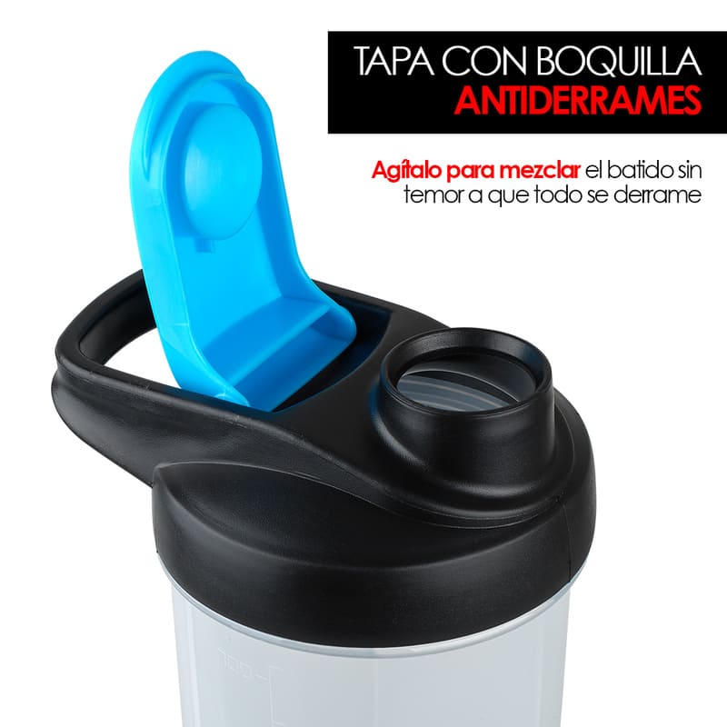Botella Mezcladora Shaker Proteína Hermética 700 ml Redlemon