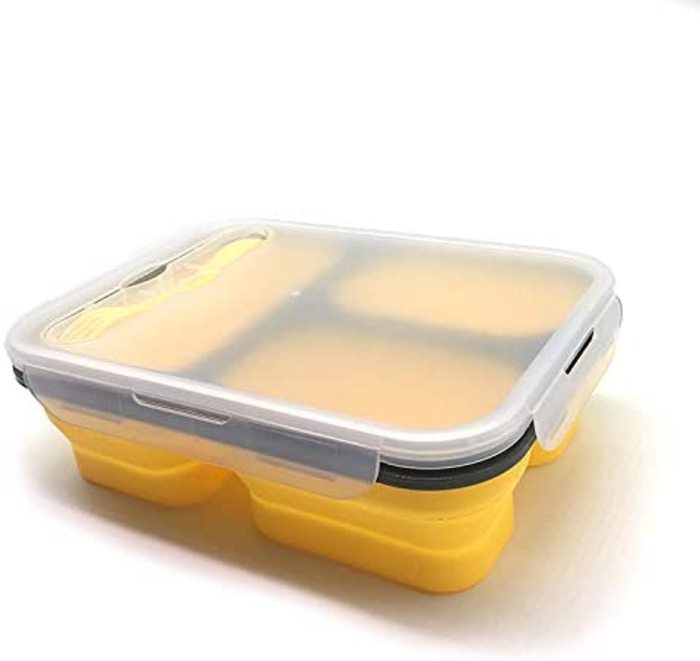 Topper Plegable para Alimentos 3 Compartimientos Amarillo