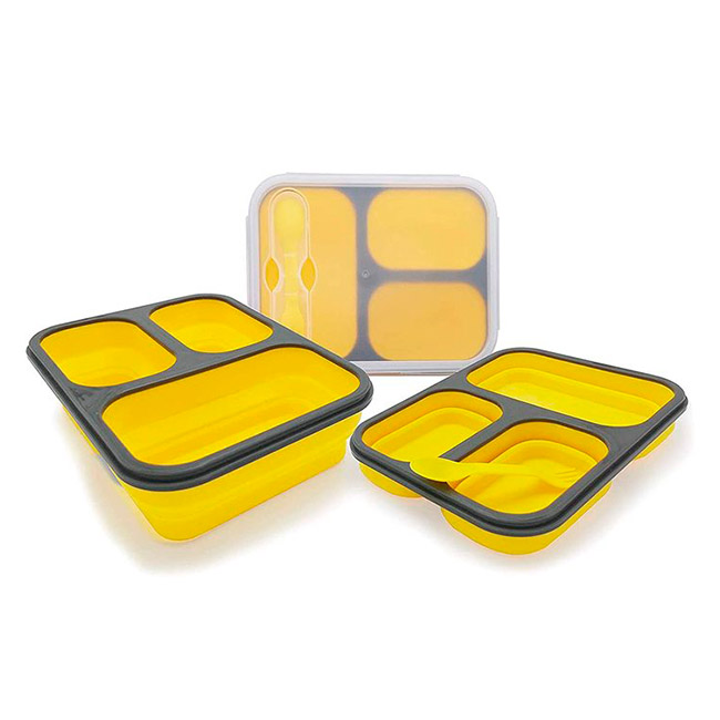 Topper Plegable para Alimentos 3 Compartimientos Amarillo