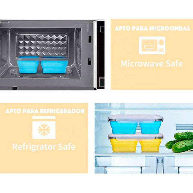 Topper Plegable para Alimentos 3 Compartimientos Rosa