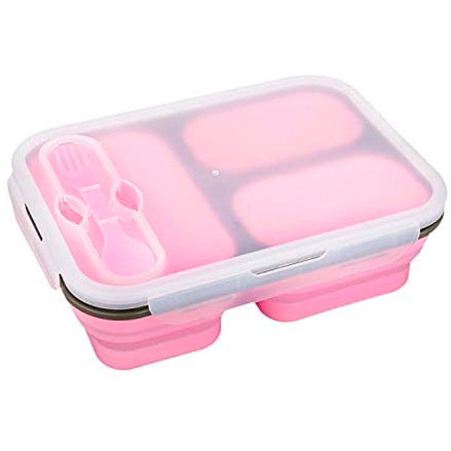 Topper Plegable para Alimentos 3 Compartimientos Rosa