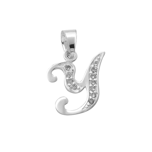 Dije Inicial Letra Y en Plata .925