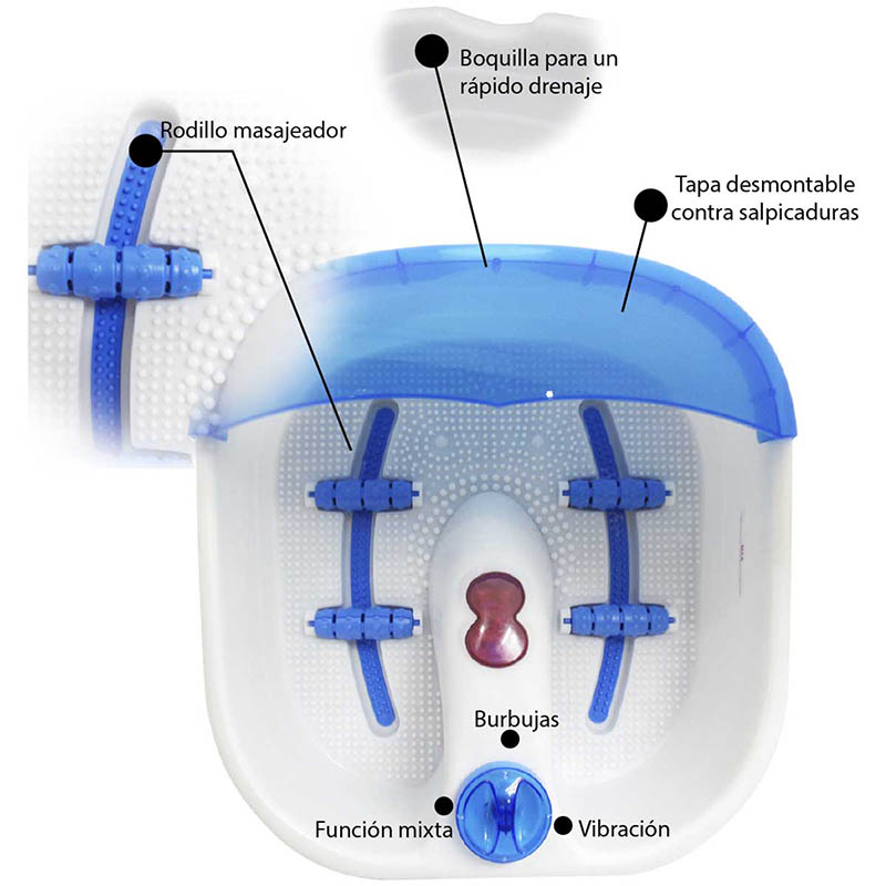 Tina Hidromasaje De Rodillos Burbujas Vibración Pedicure Spa 