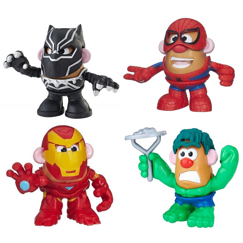 Sr Cara De Papa 4pack Iron Man Hulk Spider-man Black Panther