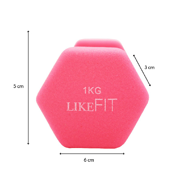 Mancuerna Pesa Neopreno 1 Kg Likefit Para Entrenamiento Gym