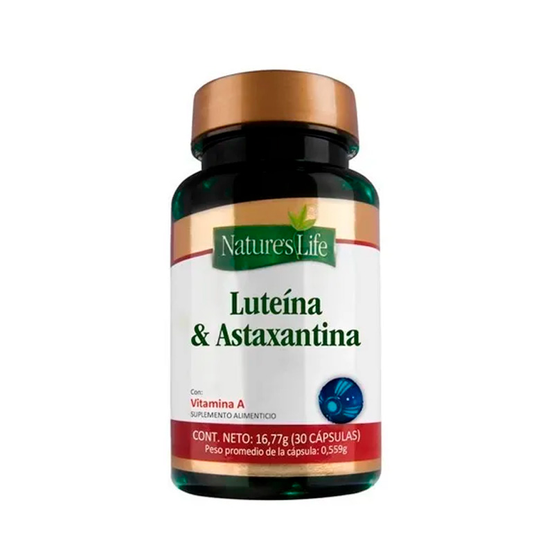 Vitamina A Luteína & Astaxantina Nature´s Life Suplemento