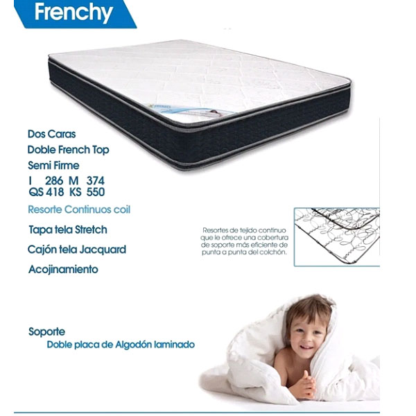 Colchon Individual Frenchy Master De Restonic Doble Cara