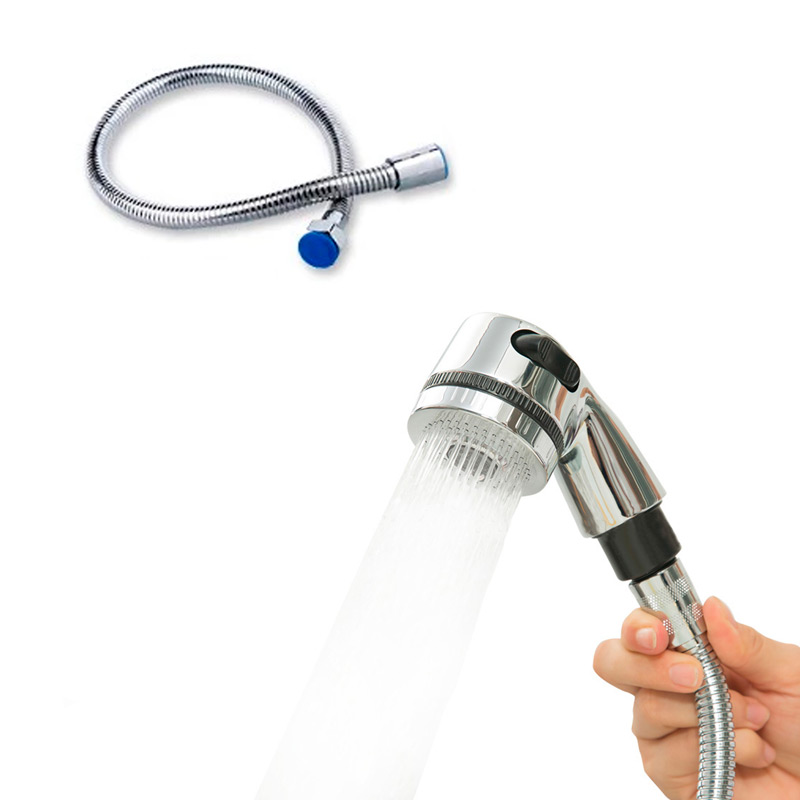 Manguera Con Regadera Botón Lateral Para Lavacabeza Estética
