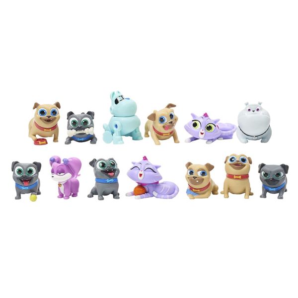 Travel pets color verde con dos personajes de la serie Puppy Dog Pals