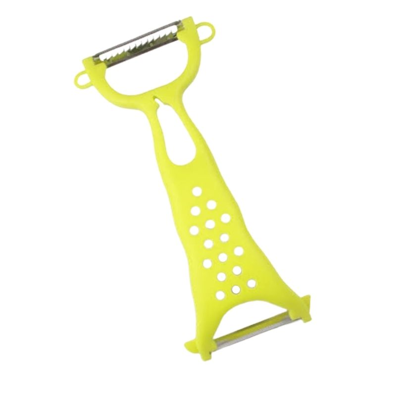 Pelador Rebanador Multiusos Frutas Verduras, LBP, Hoja Doble Acero Inoxidable -Verde