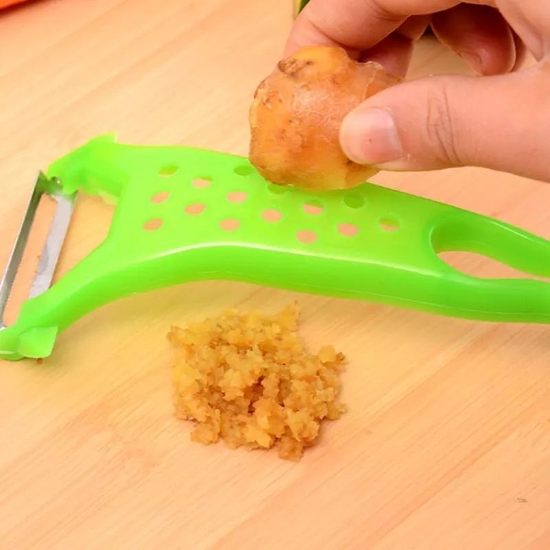 Pelador Rebanador Multiusos Frutas Verduras, LBP, Hoja Doble Acero Inoxidable -Verde