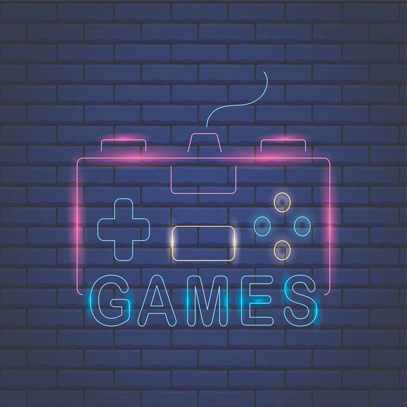 SET 4 CUADROS GAMERS AZULES CON BASTDOR DE MADERA MYCO