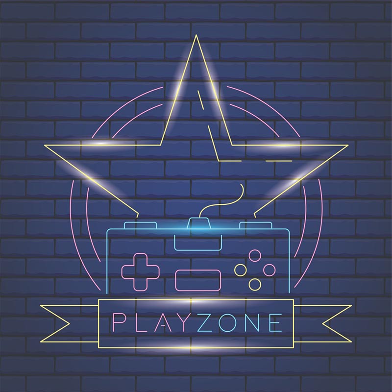 SET 4 CUADROS GAMERS AZULES CON BASTDOR DE MADERA MYCO