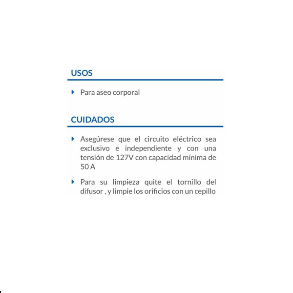 REGADERA ELÉCTRICA DE 4 TEMPERATURAS BLANCA AGUA CALIENTE FOSET 